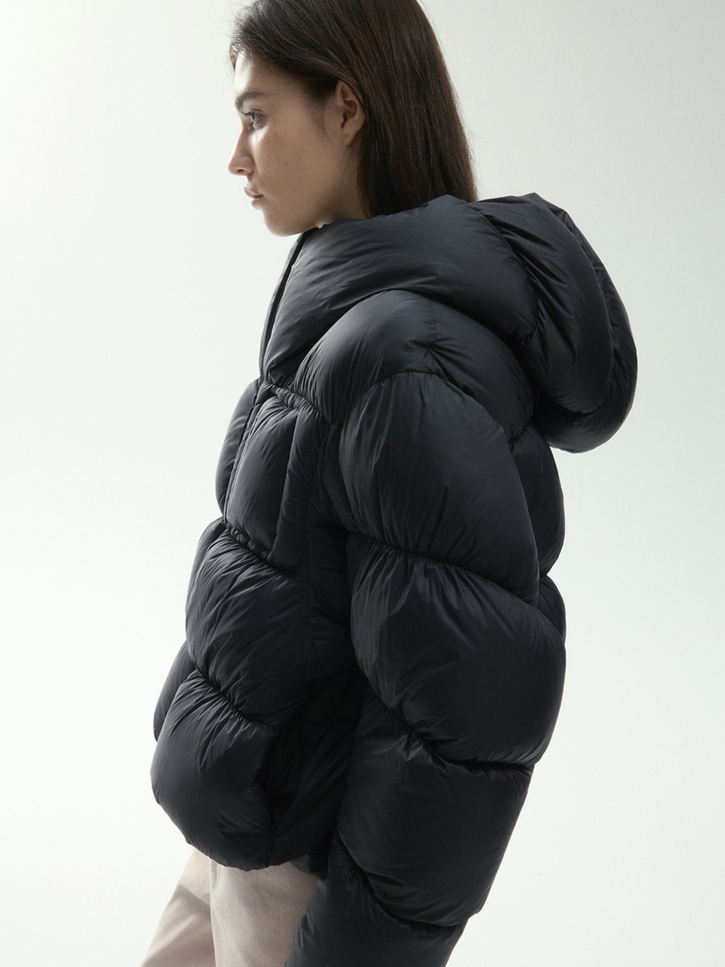 RavenScope - Damen 90% weiße Entendaunen Pufferjacke mit Kapuze