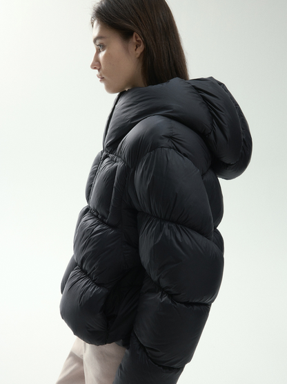 RavenScope - Damen 90% weiße Entendaunen Pufferjacke mit Kapuze