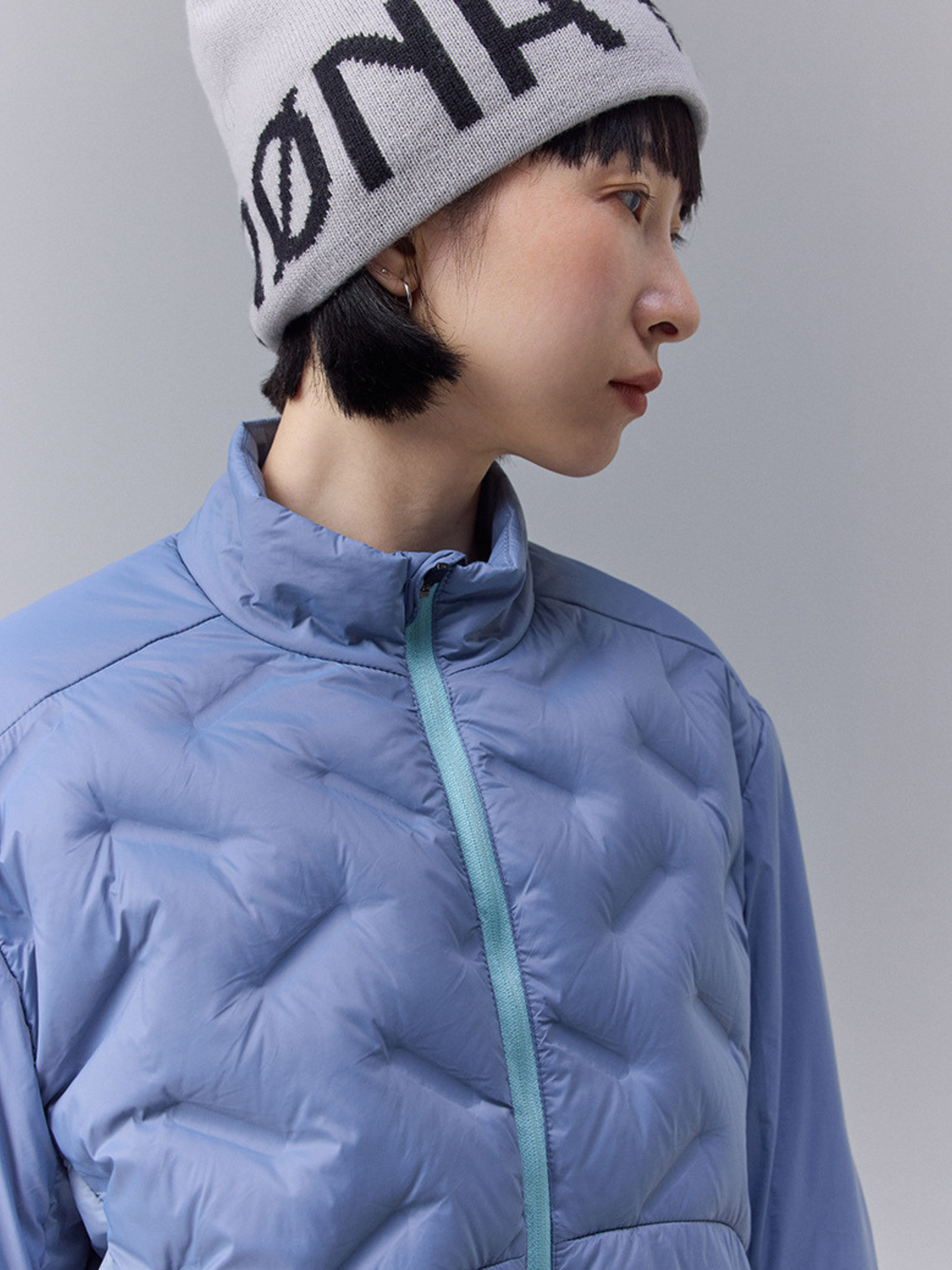 DryBench - Gesplitteter Kragen Outdoor Daunenjacke