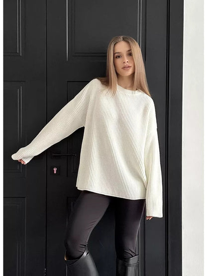 Liber Autumn Damen unifarben Pullover mit langen Ärmeln