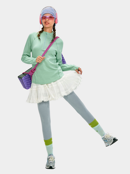 Caveflare - Damen UPF50+ Stehkragen Langarm Sweatshirt