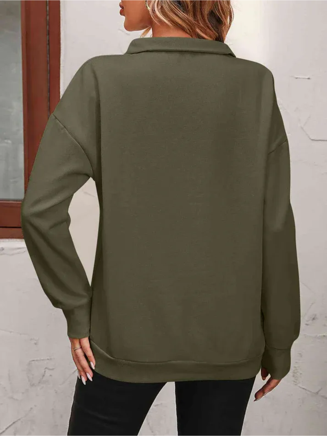 Sofie Sweatshirt mit Reißverschluss und hängenden Schultern für Frauen