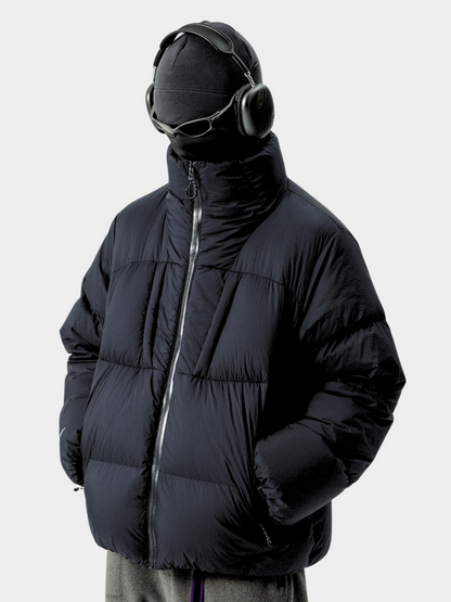 CougarStep - 95% weiße Gänsedaunen Jacke mit dreifacher Schutzfunktion und Stehkragen