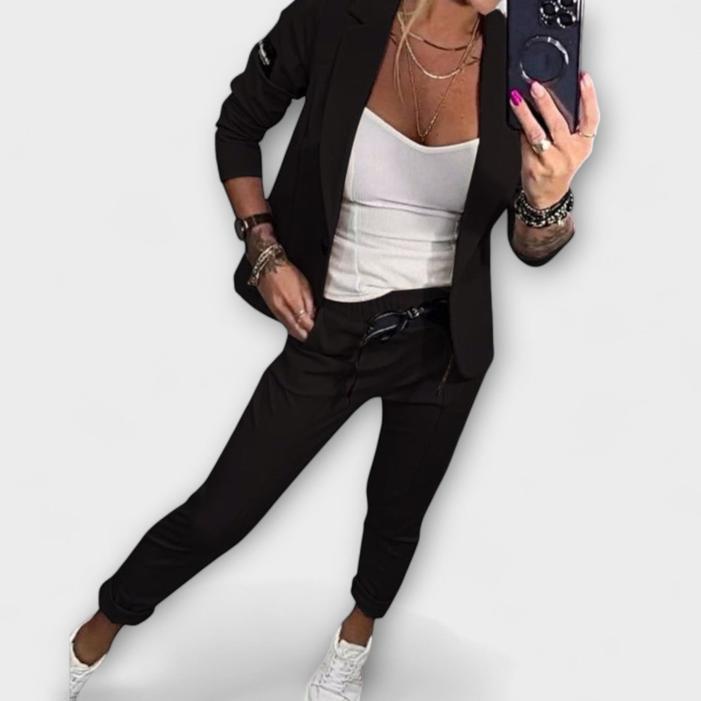 Vionne | Elegantes Set aus Top, Jacke und Hose