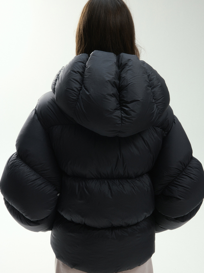 RavenScope - Damen 90% weiße Entendaunen Pufferjacke mit Kapuze