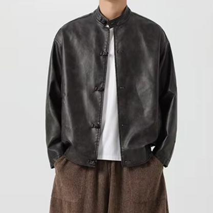 Roam Vintage Gewaschene Lederjacke