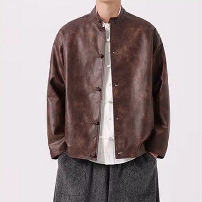 Roam Vintage Gewaschene Lederjacke