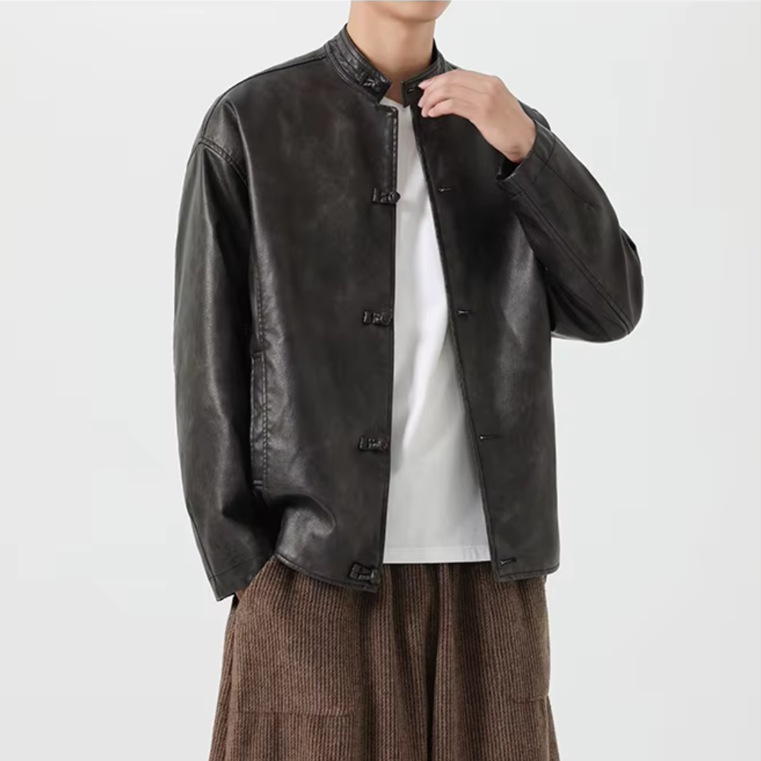 Roam Vintage Gewaschene Lederjacke