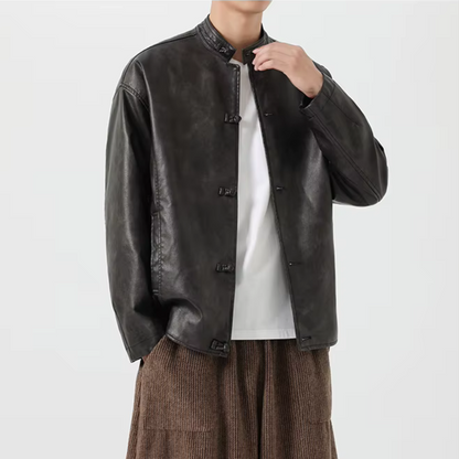 Roam Vintage Gewaschene Lederjacke
