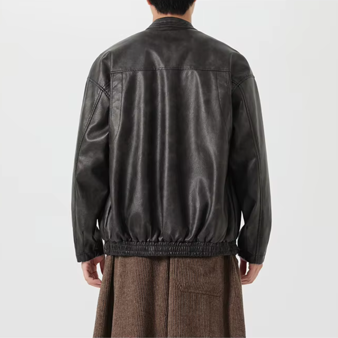 Roam Vintage Gewaschene Lederjacke