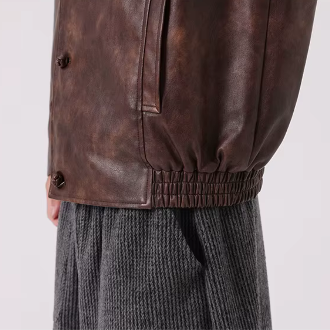 Roam Vintage Gewaschene Lederjacke