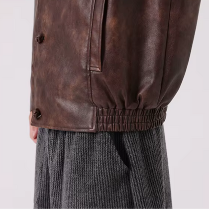 Roam Vintage Gewaschene Lederjacke