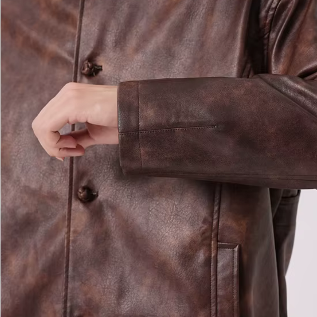 Roam Vintage Gewaschene Lederjacke