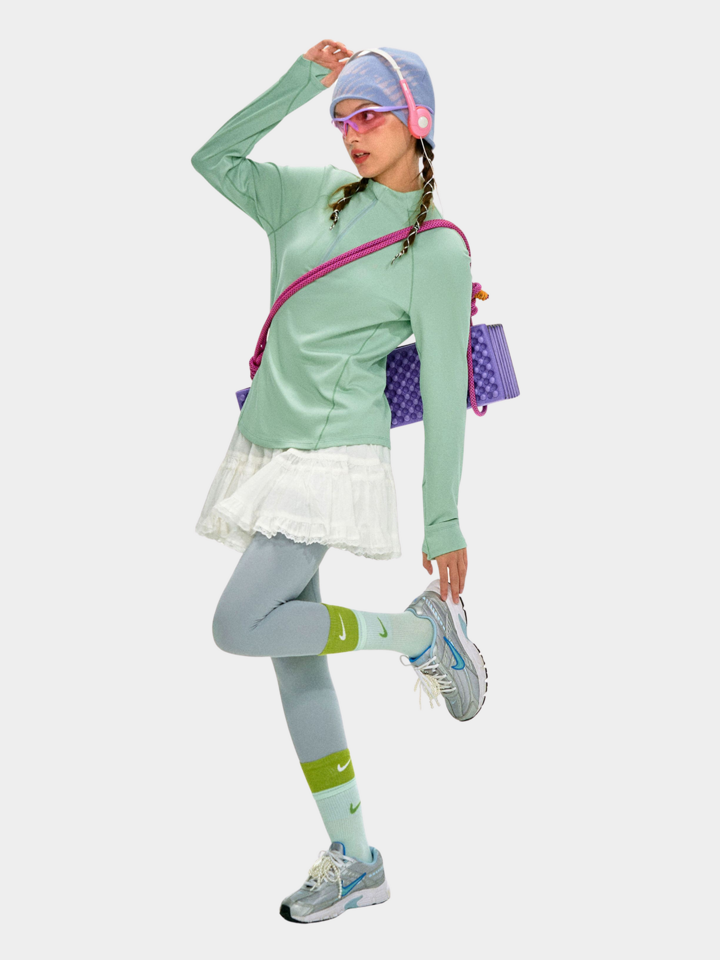 Caveflare - Damen UPF50+ Stehkragen Langarm Sweatshirt