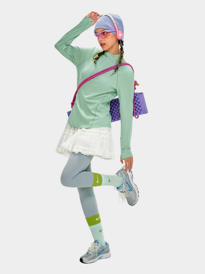 Caveflare - Damen UPF50+ Stehkragen Langarm Sweatshirt