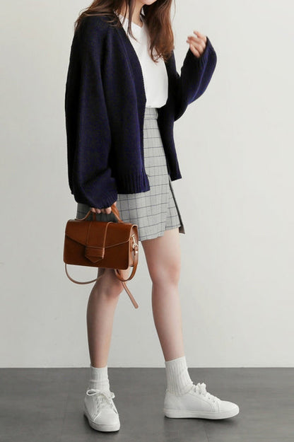 Volumen Raglan Offene Strickjacke - 3 Farben verfügbar