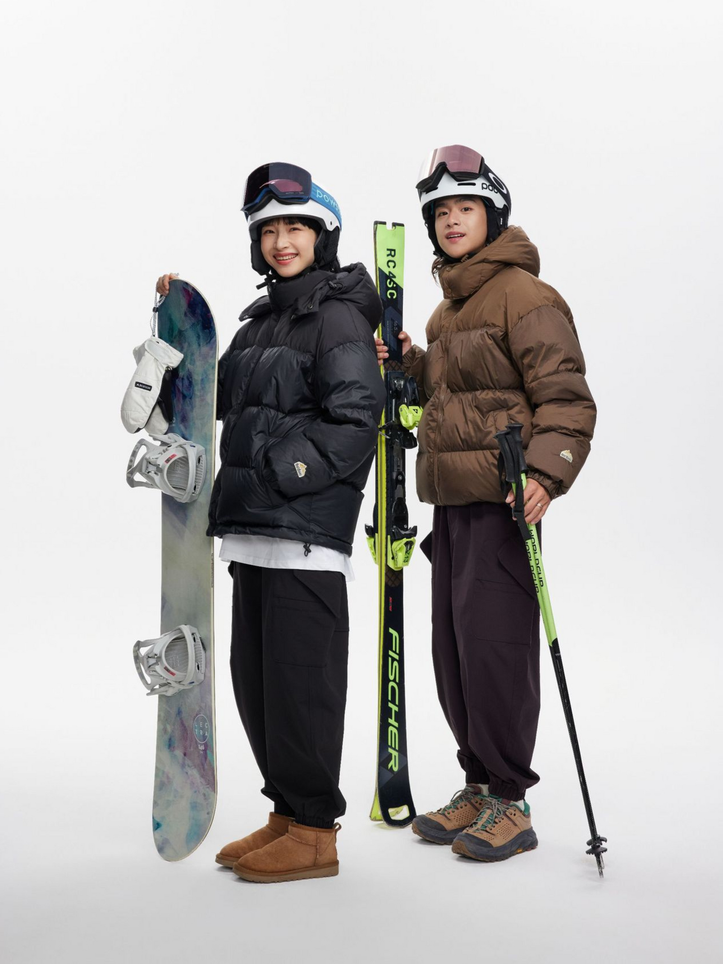 BluffPeak - Unisex Abnehmbare Kapuze Wasserabweisende Entendaunenjacke