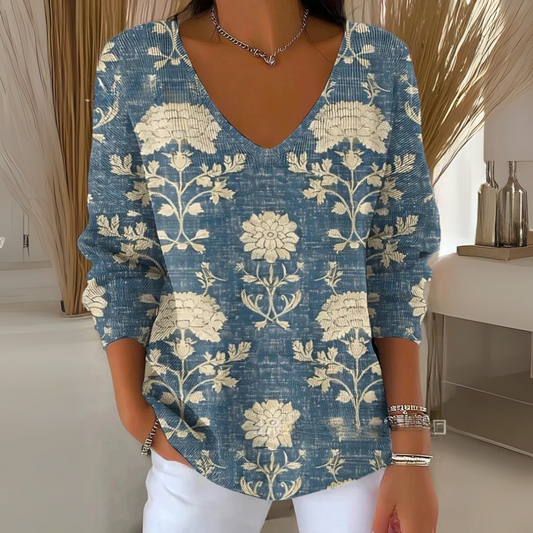 Sable™ - LEICHTER STRICKPULLOVER MIT V-AUSSCHNITT