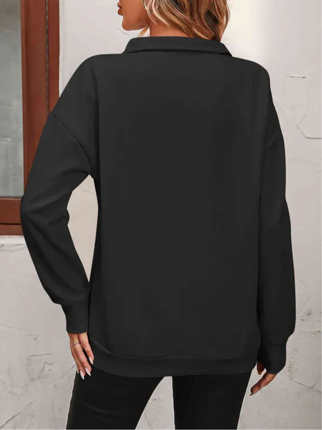 Sofie Sweatshirt mit Reißverschluss und hängenden Schultern für Frauen