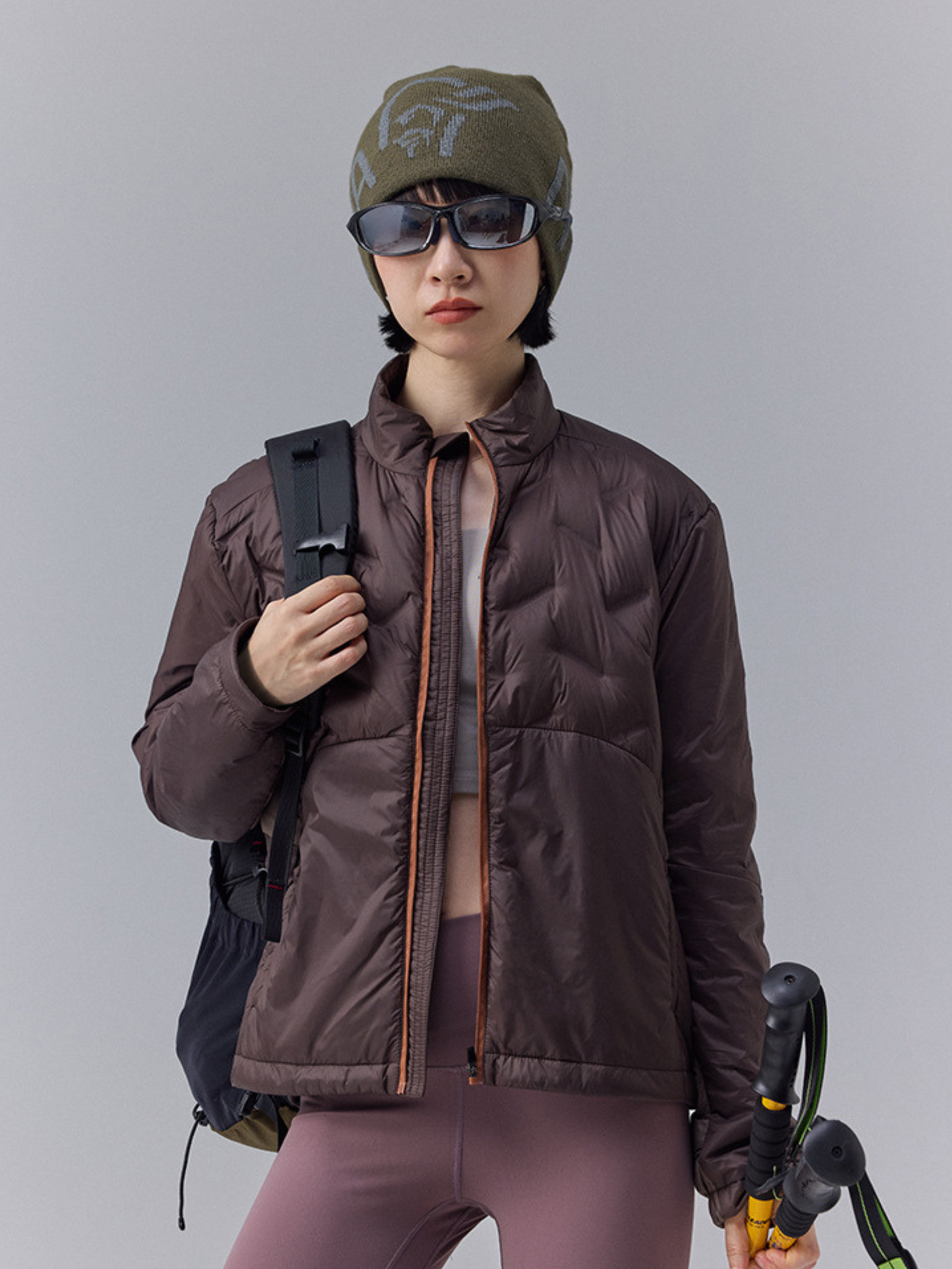 DryBench - Gesplitteter Kragen Outdoor Daunenjacke