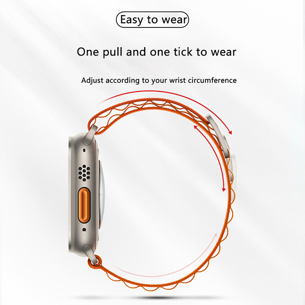 Neuestes gewebtes Nylon-Sportarmband mit Solo-Schlaufe für iWatch Series 8/7/6/5/4/3/2/1/SE/Ultra