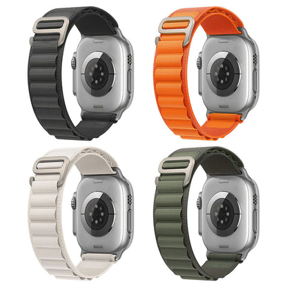 Neuestes gewebtes Nylon-Sportarmband mit Solo-Schlaufe für iWatch Series 8/7/6/5/4/3/2/1/SE/Ultra
