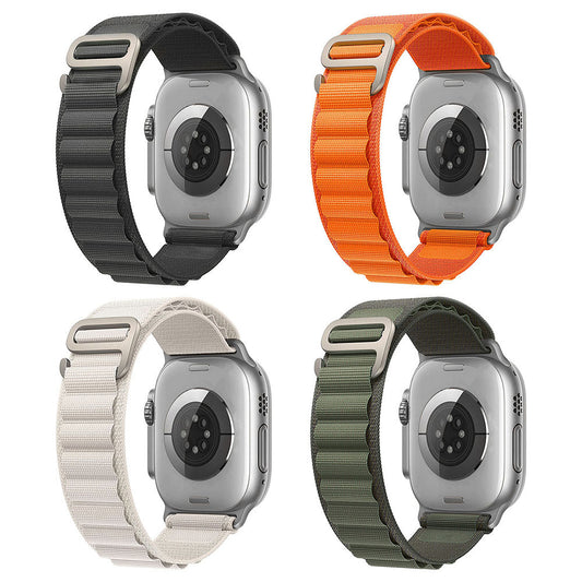 Neuestes gewebtes Nylon-Sportarmband mit Solo-Schlaufe für iWatch Series 8/7/6/5/4/3/2/1/SE/Ultra