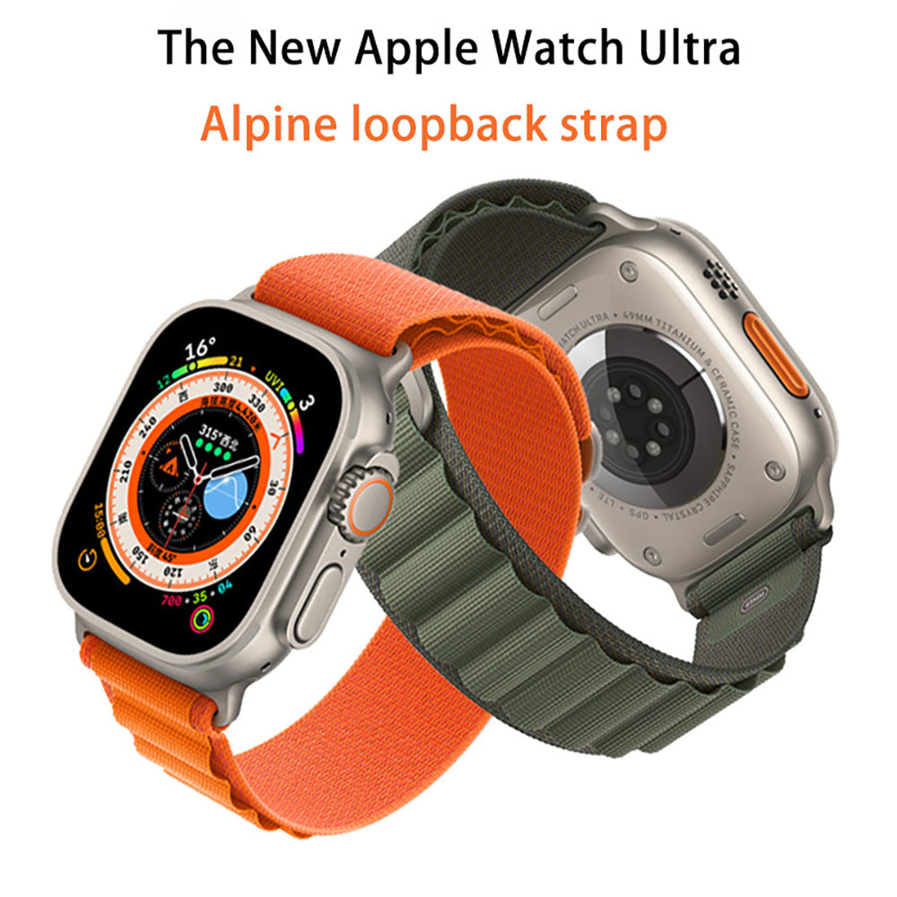 Neuestes gewebtes Nylon-Sportarmband mit Solo-Schlaufe für iWatch Series 8/7/6/5/4/3/2/1/SE/Ultra