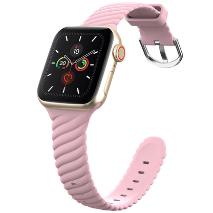 Silikonarmband „Rainbow Twist” für Apple Watch