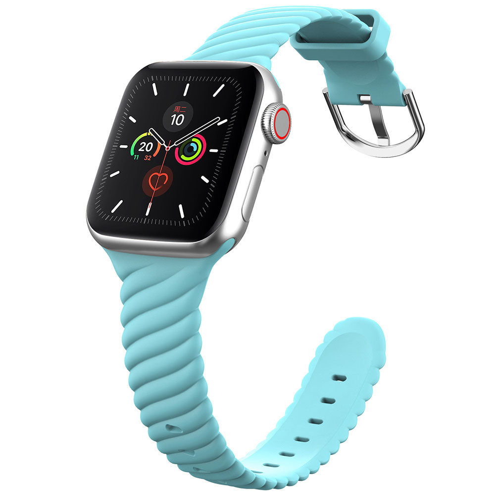 Silikonarmband „Rainbow Twist” für Apple Watch