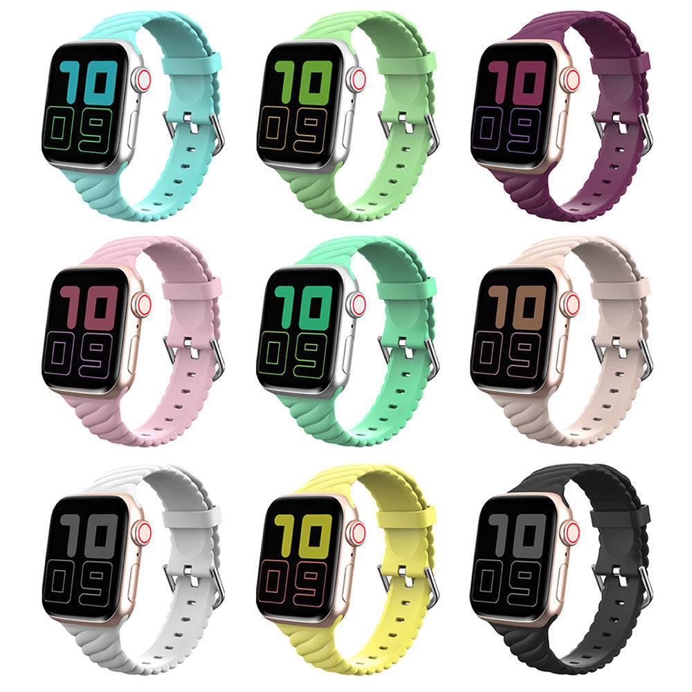 Silikonarmband „Rainbow Twist” für Apple Watch