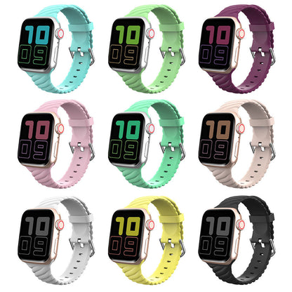 Silikonarmband „Rainbow Twist” für Apple Watch