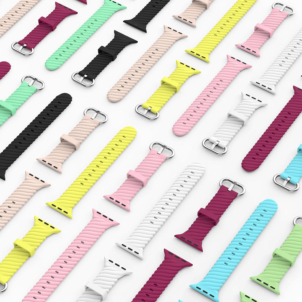 Silikonarmband „Rainbow Twist” für Apple Watch