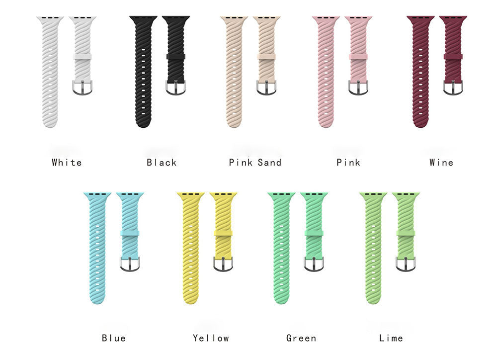 Silikonarmband „Rainbow Twist” für Apple Watch