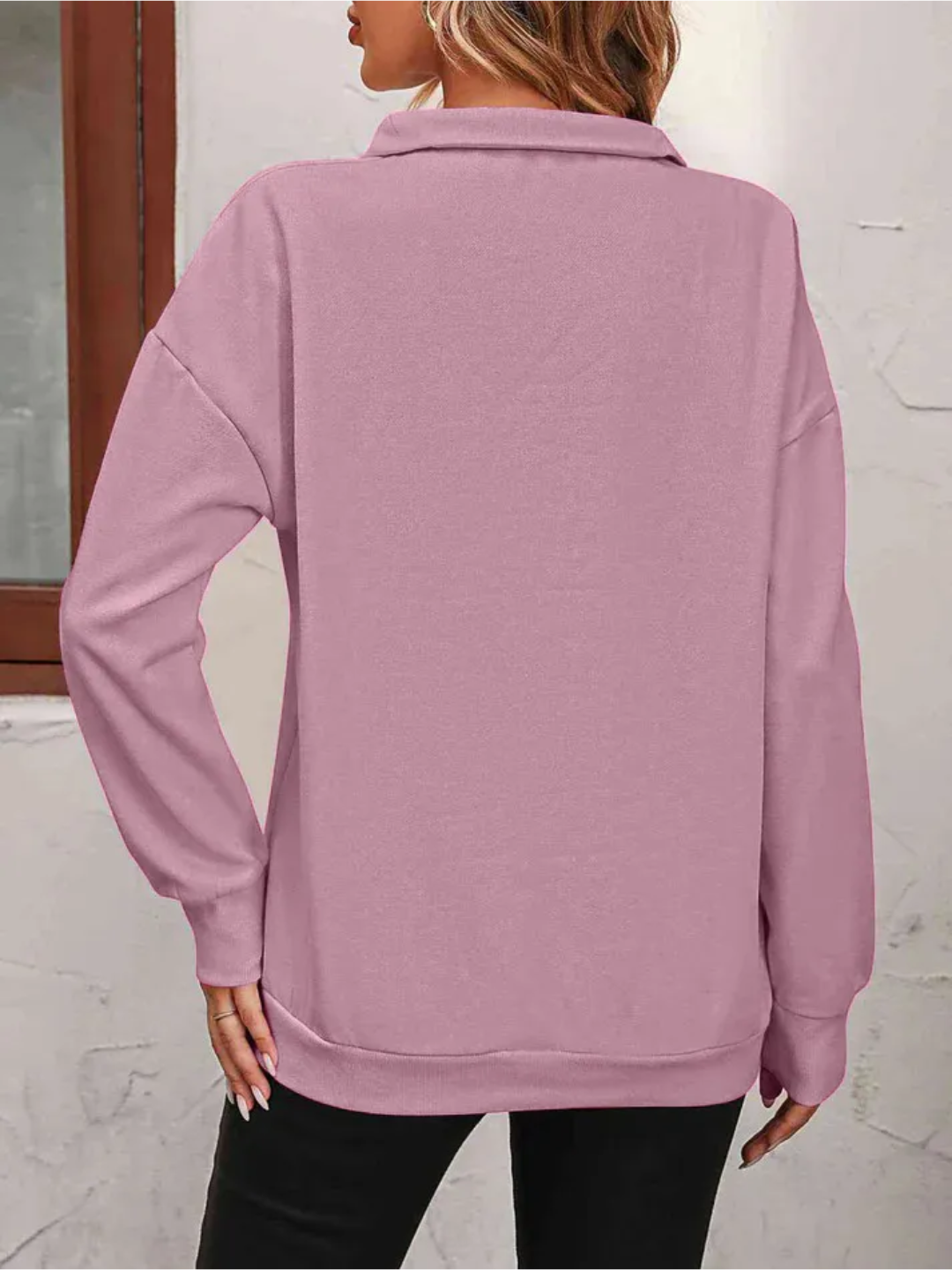 Sofie Sweatshirt mit Reißverschluss und hängenden Schultern für Frauen