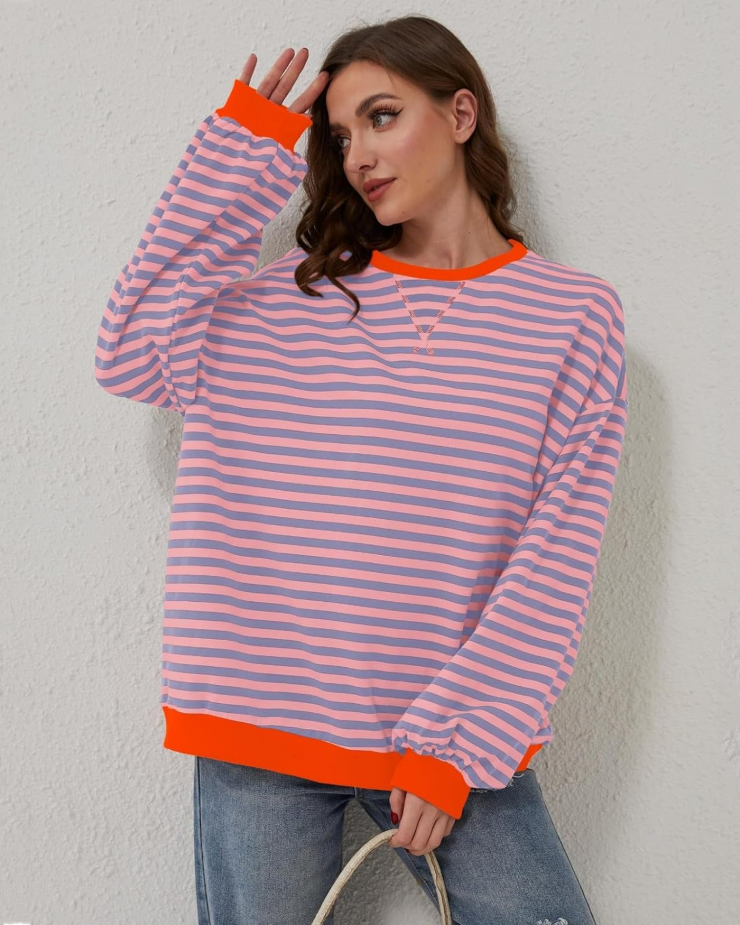 ROXANNE™ – Gestreiftes Oversized-Sweatshirt