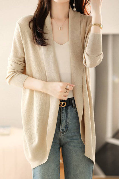 V-Ausschnitt Lässiger Schicht-Knit Cardigan - 2 Farben verfügbar