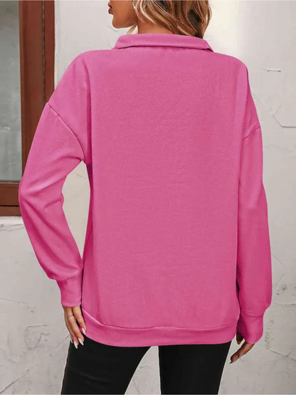 Sofie Sweatshirt mit Reißverschluss und hängenden Schultern für Frauen