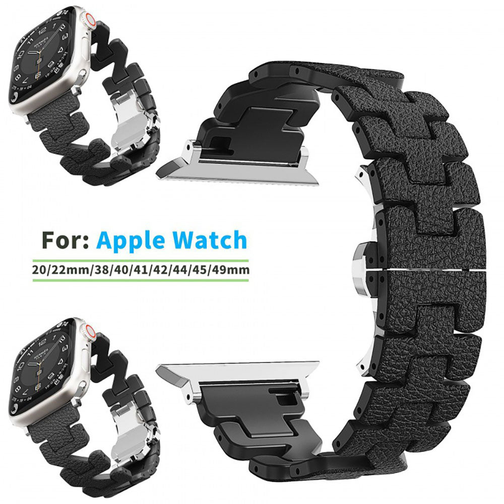 Z-förmiges Lederarmband für Apple Watch