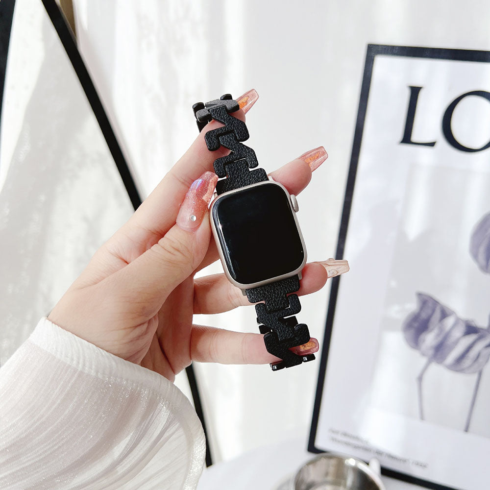 Z-förmiges Lederarmband für Apple Watch