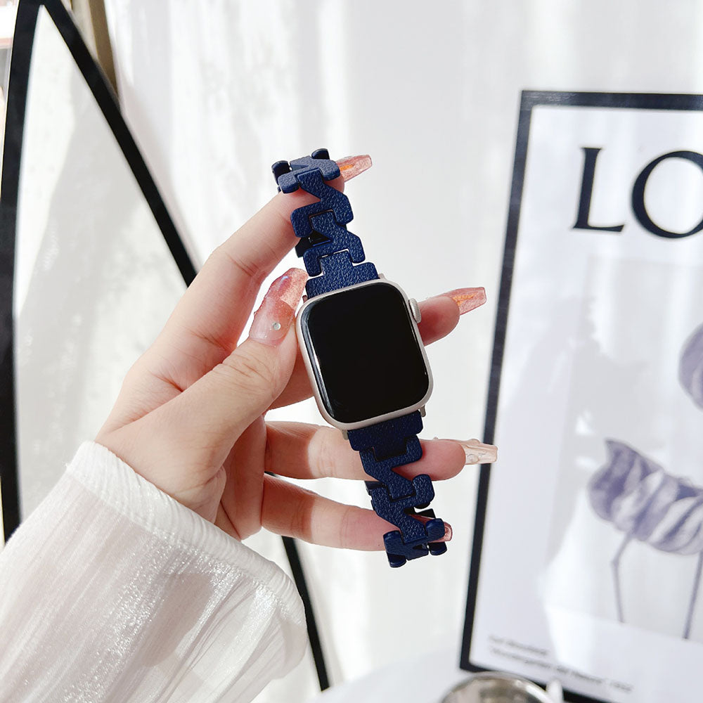 Z-förmiges Lederarmband für Apple Watch
