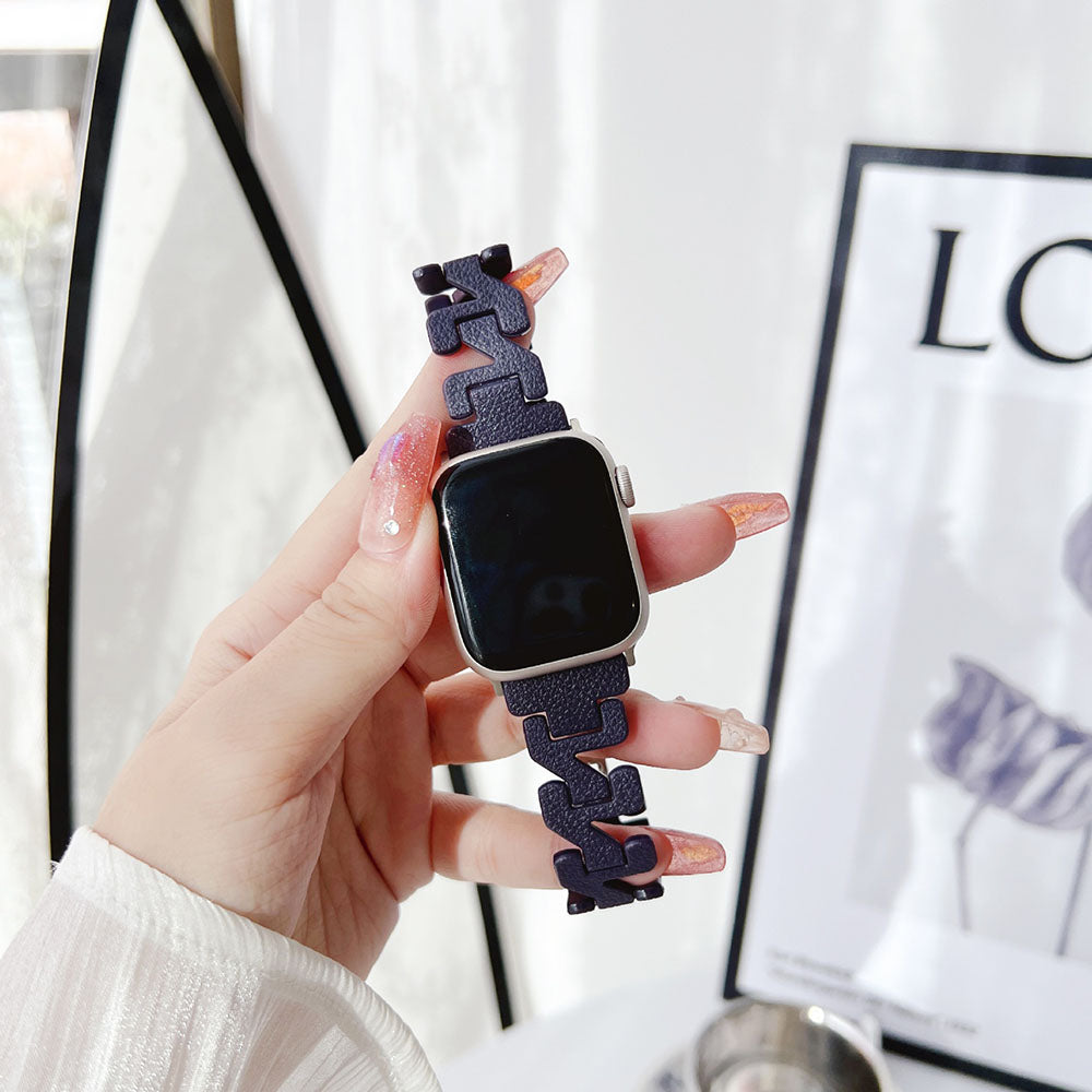 Z-förmiges Lederarmband für Apple Watch