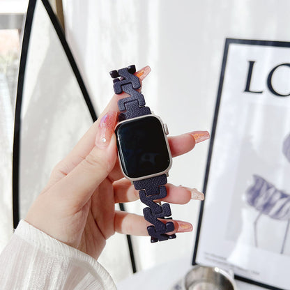 Z-förmiges Lederarmband für Apple Watch