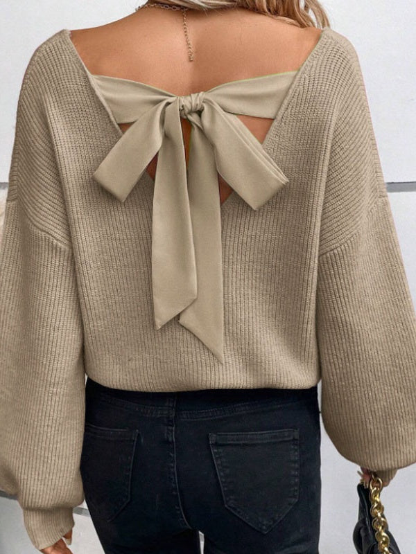 Rückenbogen Strickpullover