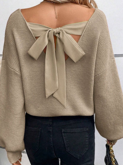 Rückenbogen Strickpullover