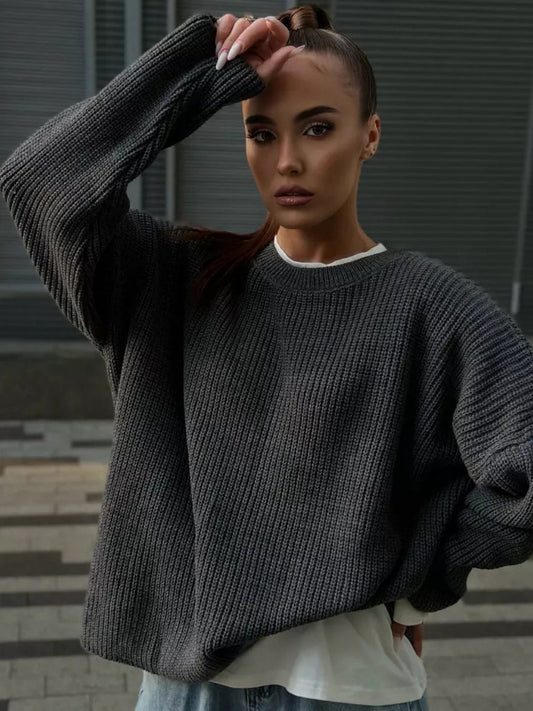 Liber Autumn Damen unifarben Pullover mit langen Ärmeln