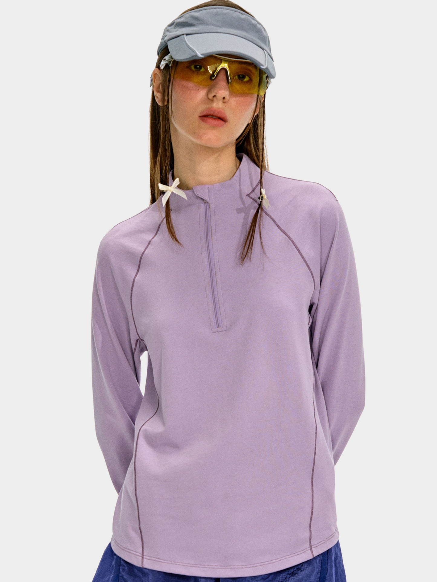 Caveflare - Damen UPF50+ Stehkragen Langarm Sweatshirt