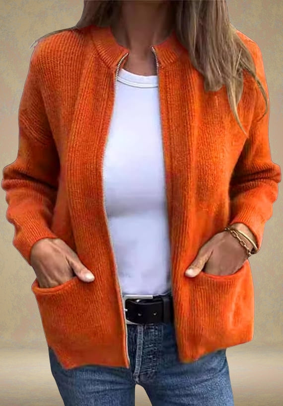 Noémie™ - ELEGANTER CARDIGAN MIT REISSVERSCHLUSSDETAIL