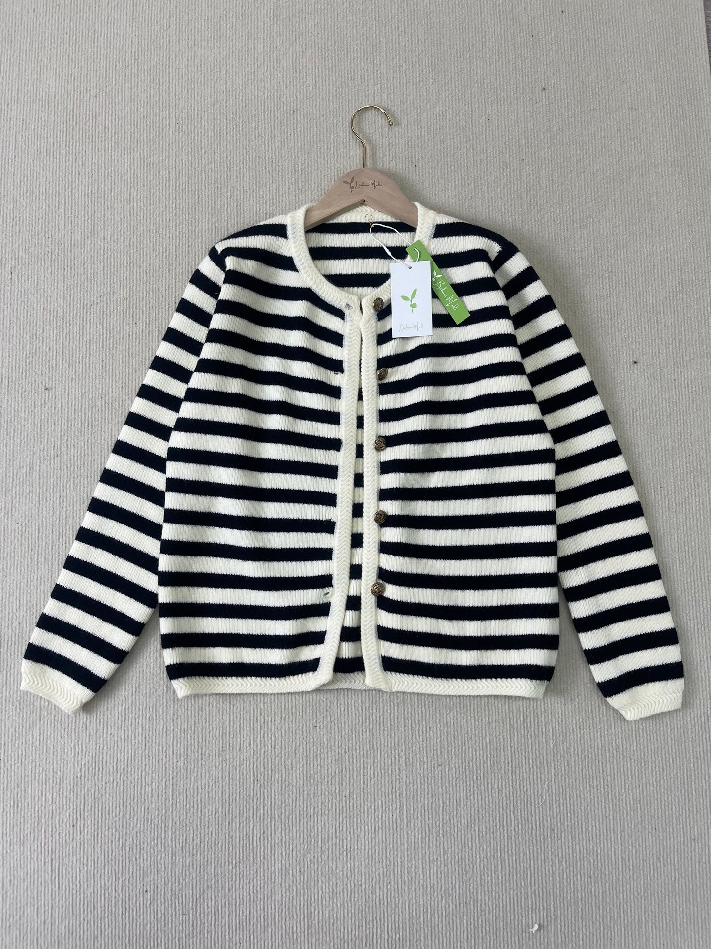 MYLAH | Eleganter gestreifter Cardigan