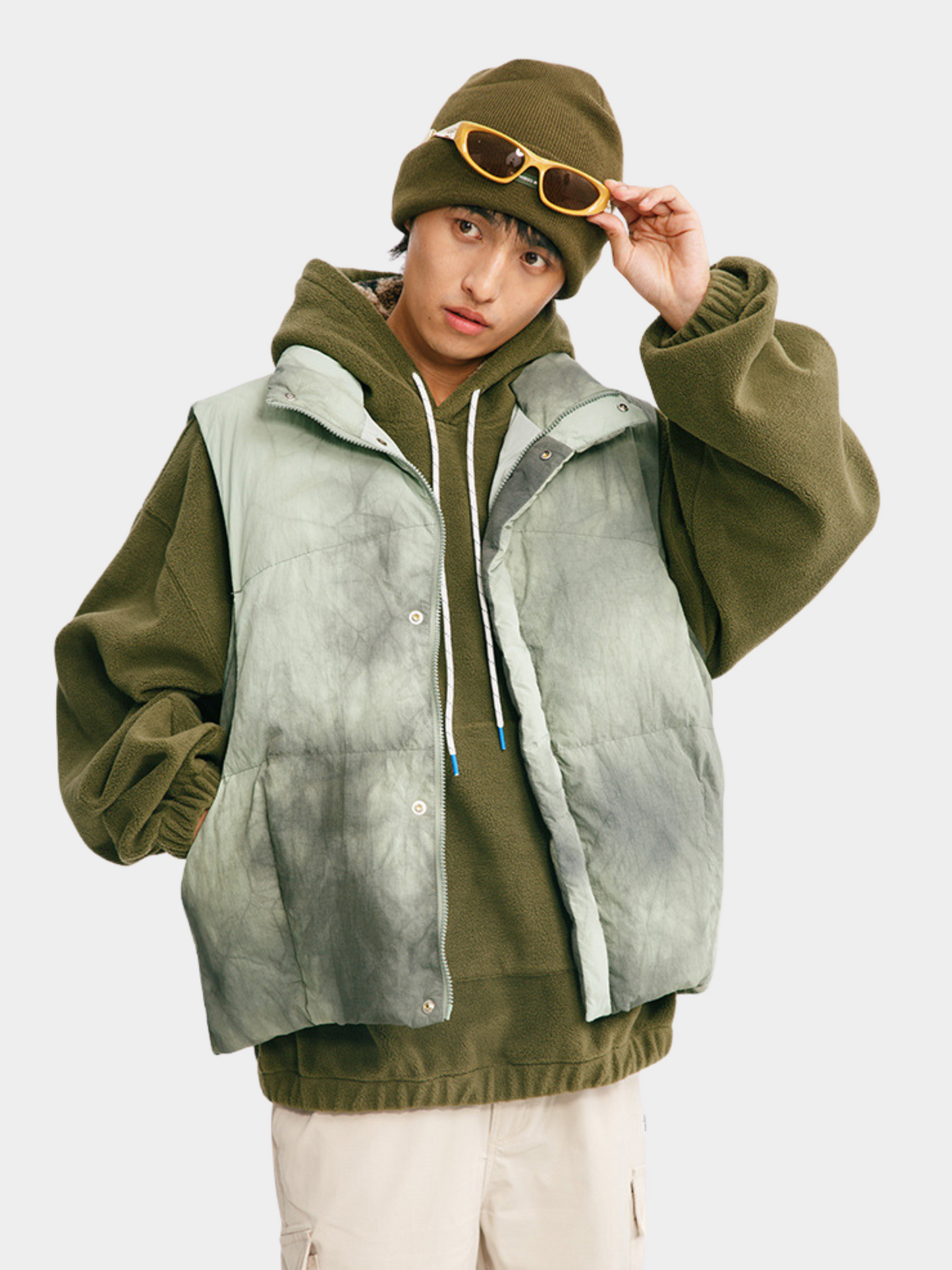 BluffTop - Unisex 90% Weiße Entendaunen Handgefärbte Wasserfeste Daunenweste